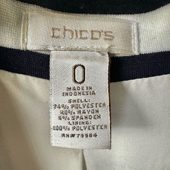 Chico’s navy and white striped blazer - Picture 5 of 10